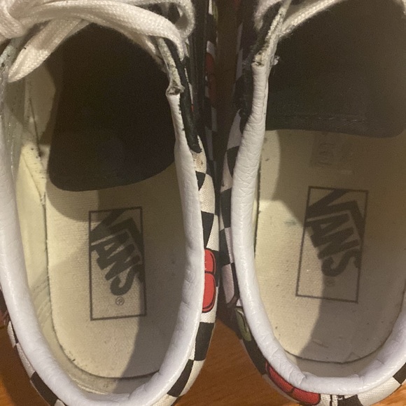 Cherry Bomb Checkered Vans Sneakers SZ 10 - Picture 3 of 8